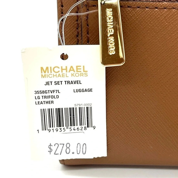 Michael Kors Large Trifold Wallet Luggage (NWT) - Picture 8 of 8